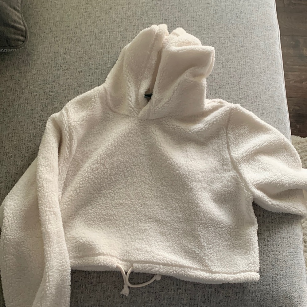 Cropped Sherpa hoodie size XXL